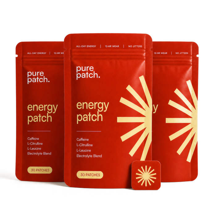Pure Patch Energy Patch 90-patch supply with three pouches and one wearable patch