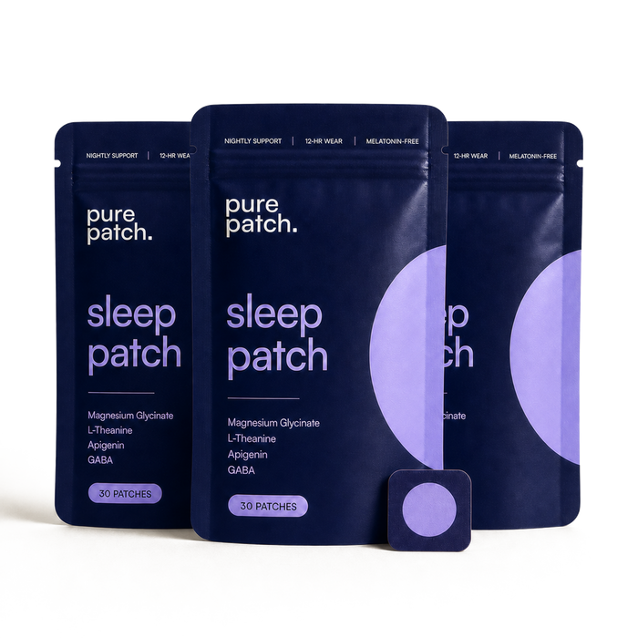 Pure Patch Sleep Patch 90-patch supply with three pouches and one wearable patch