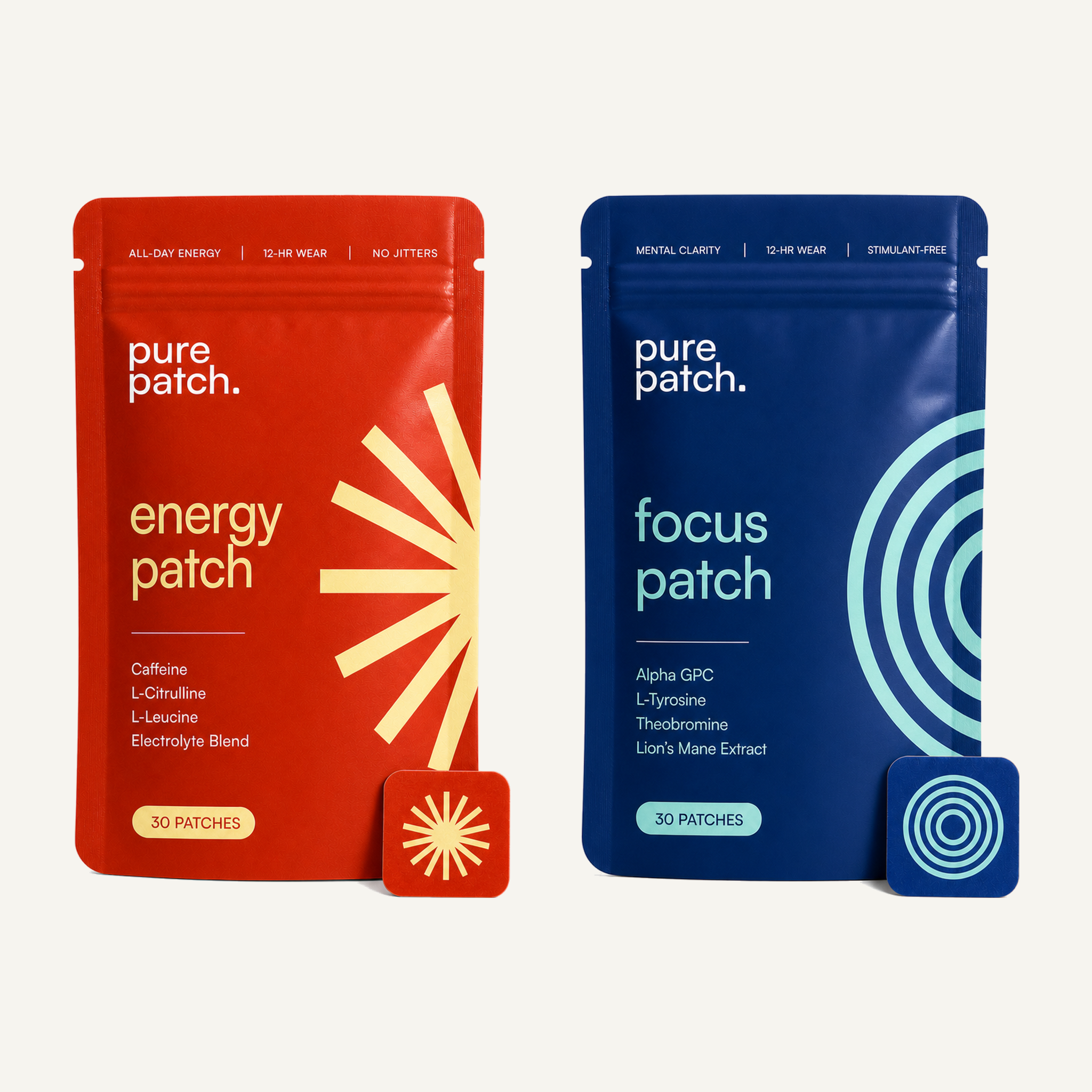 Pure Patch Energy + Focus Duo with Energy Patch and Focus Patch pouches